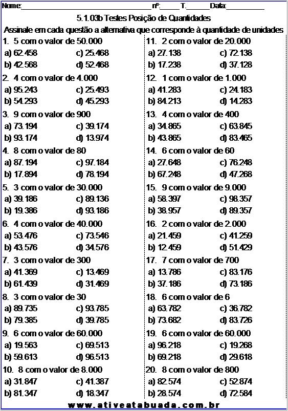 Atividade 5.1.03b Testes Posição de Quantidades