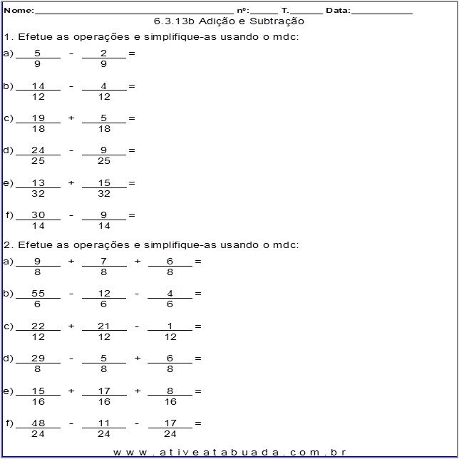 QUIZ DE MATEMÁTICA - QUESTÕES DE CONCURSO - FRAÇÕES E NÚMEROS