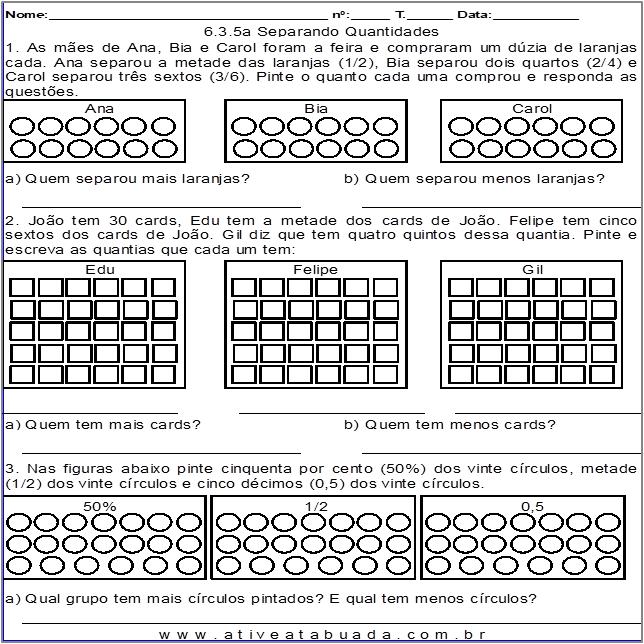 Atividade 6.3.5a Separando Quantidades