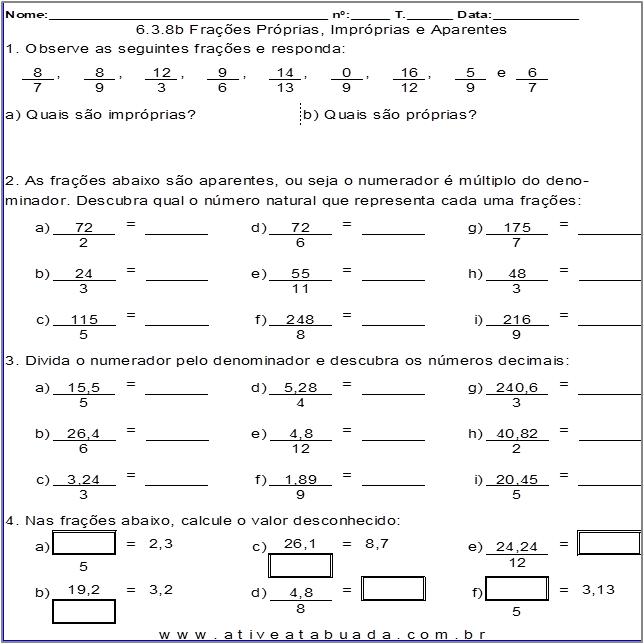 QUIZ DE MATEMÁTICA - QUESTÕES DE CONCURSO - FRAÇÕES E NÚMEROS