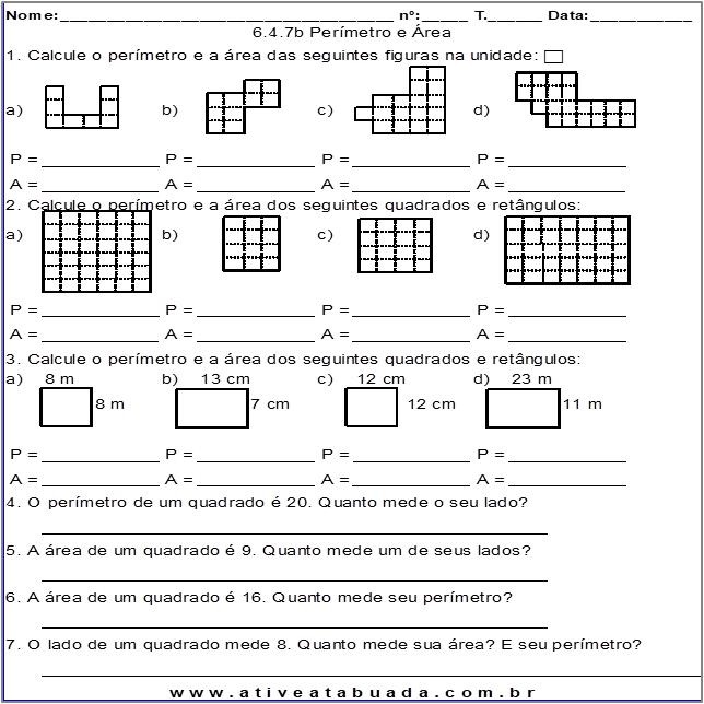 Atividade 6.4.7b Perímetro e Área