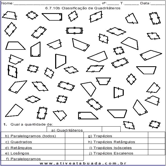 Atividade 6.7.10b Classificação de Quadriláteros