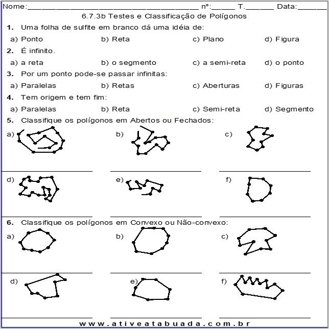 Atividade 6.7.3b Testes e Classificação de Polígonos