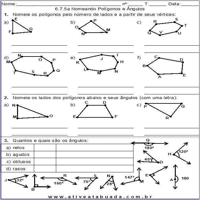 Atividade 6.7.5a Nomeando Polígonos e Ângulos