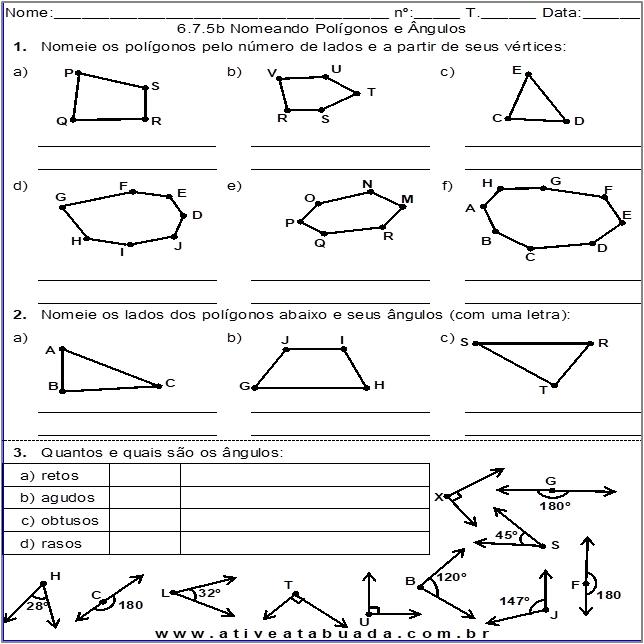 Atividade 6.7.5b Nomeando Polígonos e Ângulos