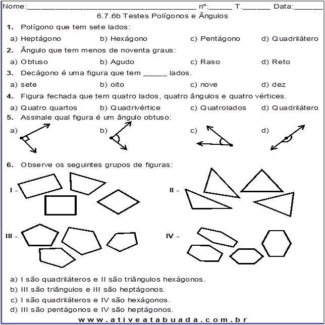 Atividade 6.7.6b Testes Polígonos e Ângulos