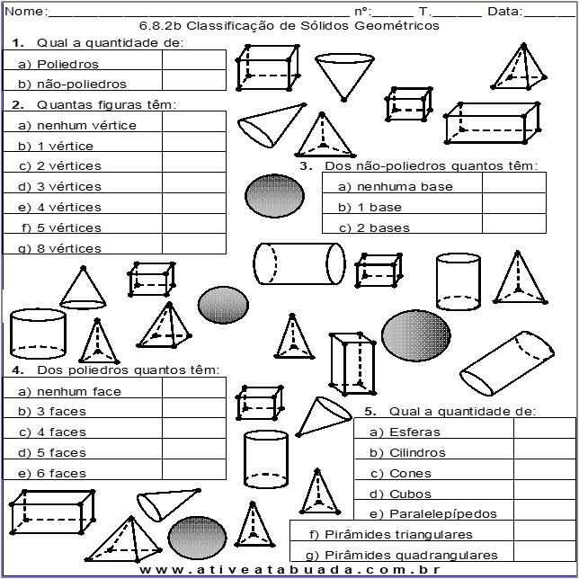 Atividade 6.8.2b Classificação de Sólidos Geométricos