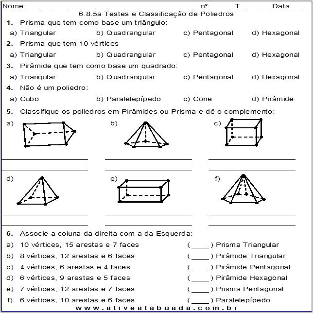 Atividade 6.8.5a Testes e Classificação de Poliedros