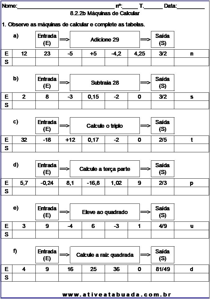 Atividade 8.2.2b Máquinas de Calcular