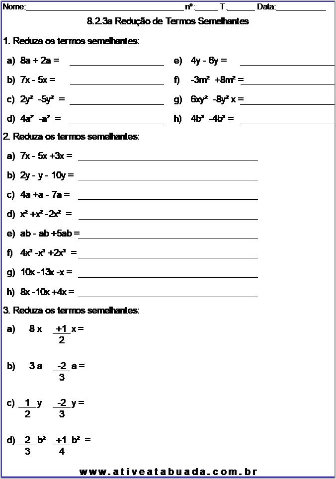 Aprenda os termos básicos usados em álgebra