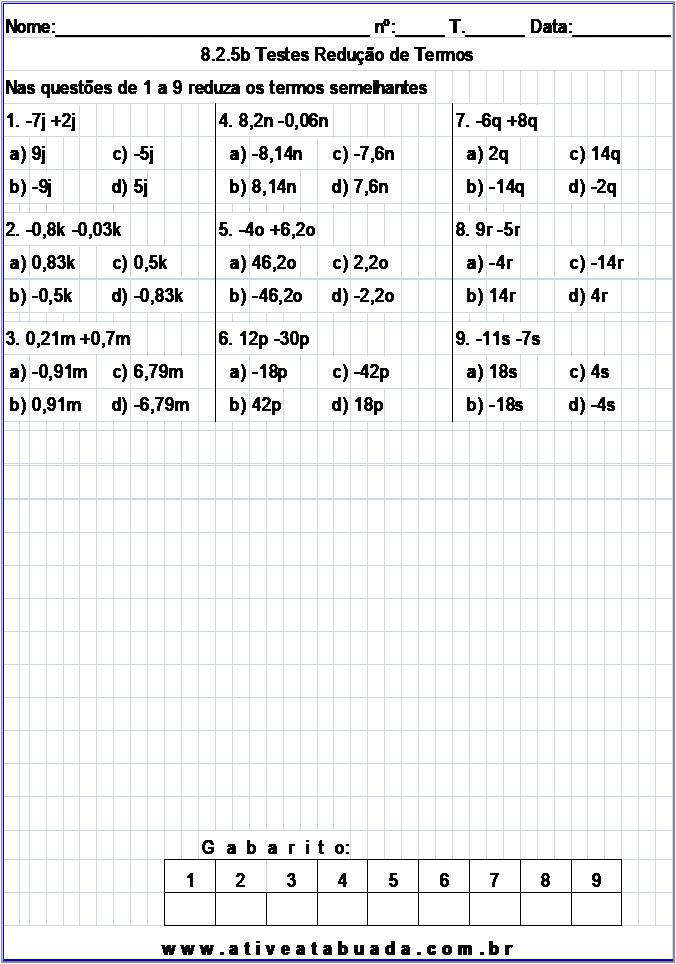 Atividade 8.2.5b Testes Redução de Termos