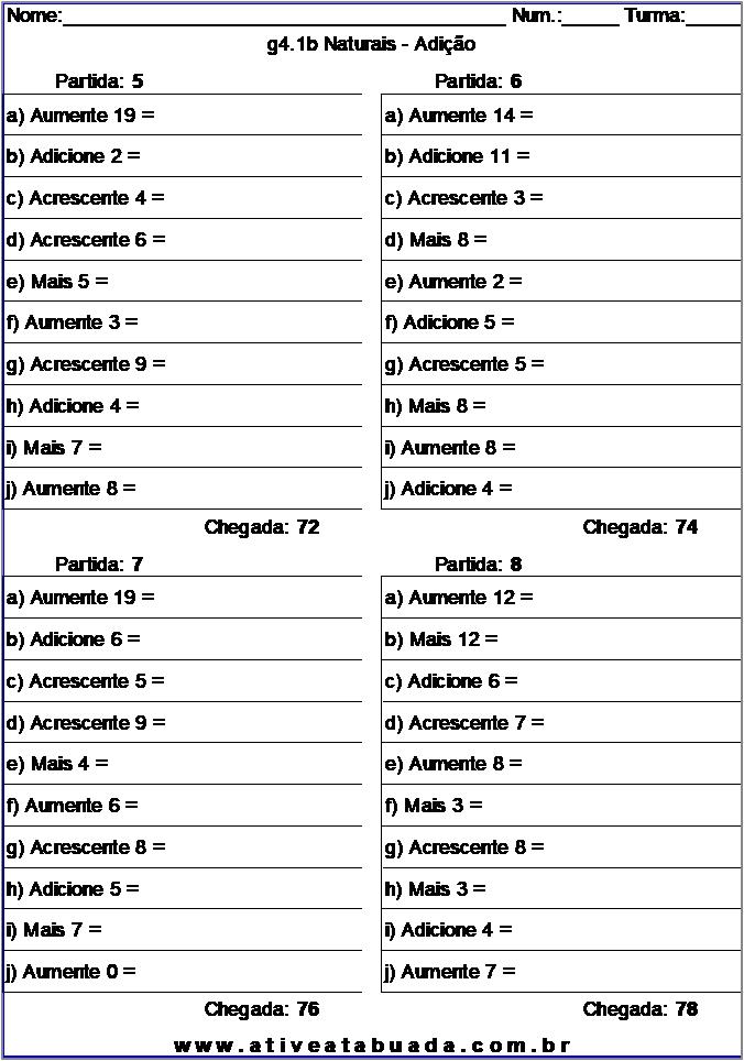 Atividade g4.1b Naturais - Adição