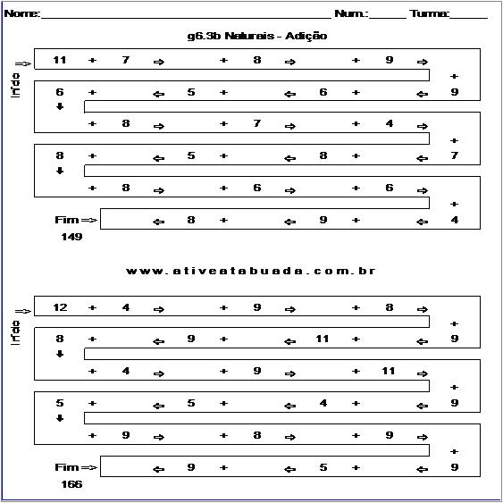 Atividade g6.3b Naturais - Adição