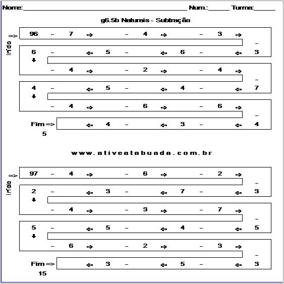 Atividade g6.5b Naturais - Subtração