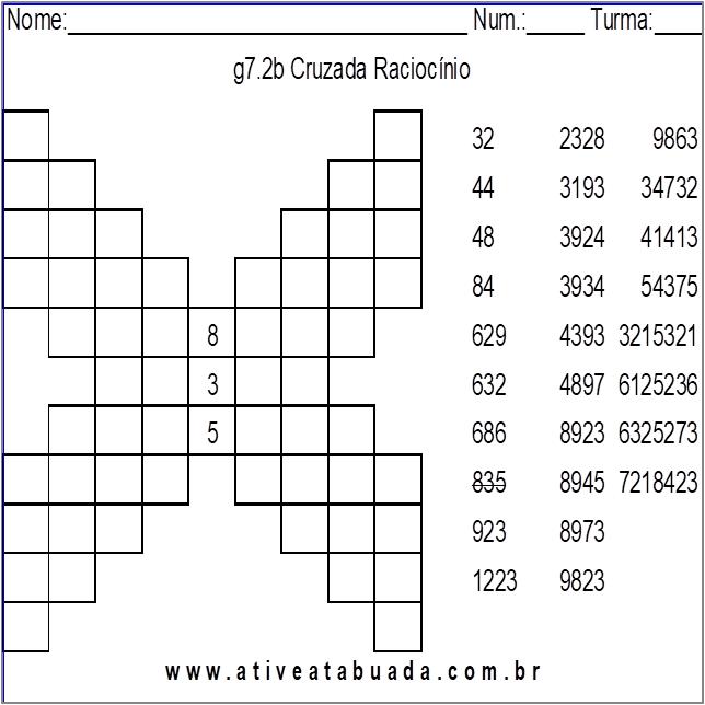 Atividade g7.2b Cruzada Raciocínio