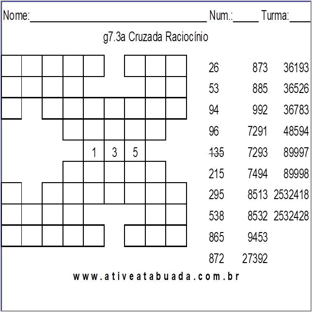 Atividade g7.3a Cruzada Raciocínio