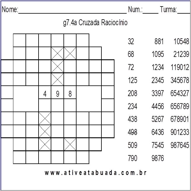 Atividade g7.4a Cruzada Raciocínio