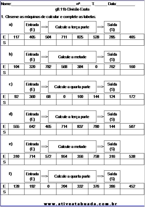 Atividade g8.11b Divisão Exata