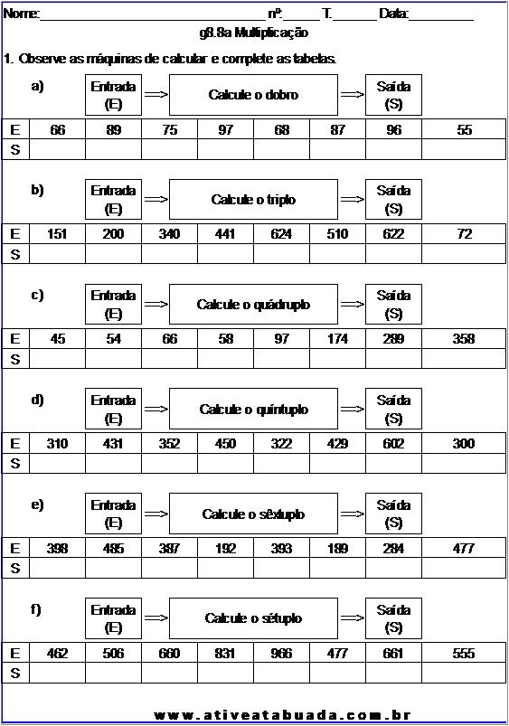 Atividade g8.8a Multiplicação