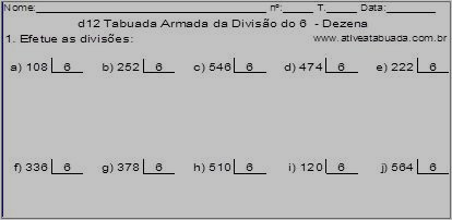 Tabuada Divisão  Tabuada de multiplicação, Tabuada, Gráficos de matemática