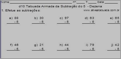 Conta Armada da Subtração